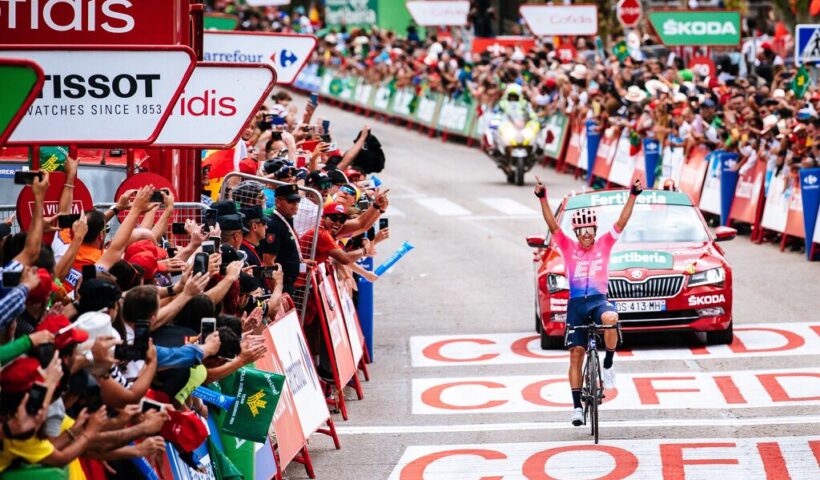 La etapa 18 es la segunda que ganan los colombianos en la Vuelta a España 2019. Foto: Twitter @logansowen