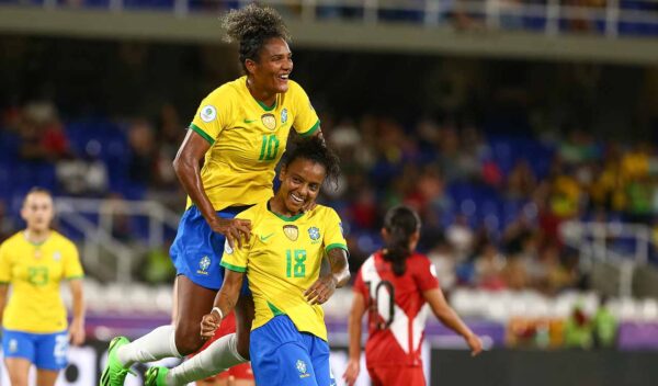 BRASIL CELEBRA VS PERU COPA AMERICA FEMENINA