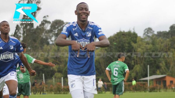 SEBASTIAN VIVEROS DEL CASTILLO CELEBRA MILLONARIOS SUPERCOPA JUVENIL FCF