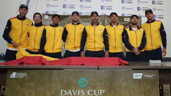 COLOMBIA BANDERA COPA DAVIS VS LUXEMBURGO