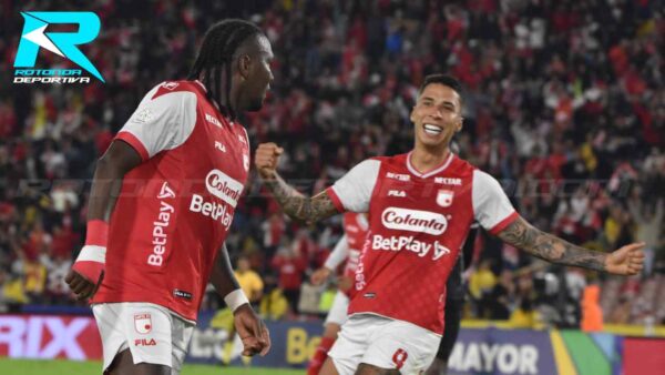 CELEBRACION AGUSTIN Y RODALLEGA GOL SANTA FE