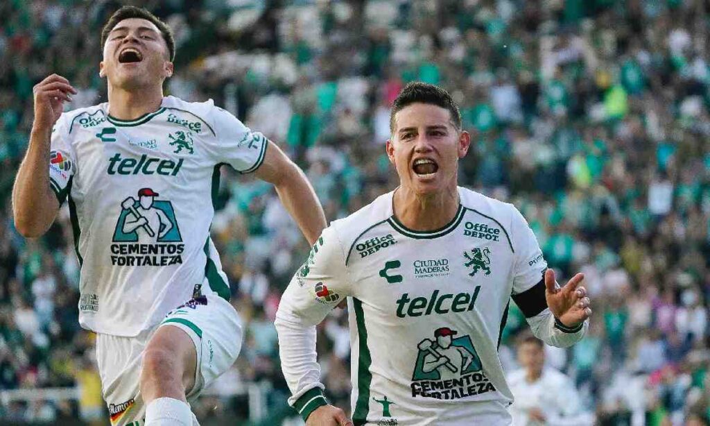 FESTEJO DE JAMES RODRIGUEZ CON EL CLUB LEÓN