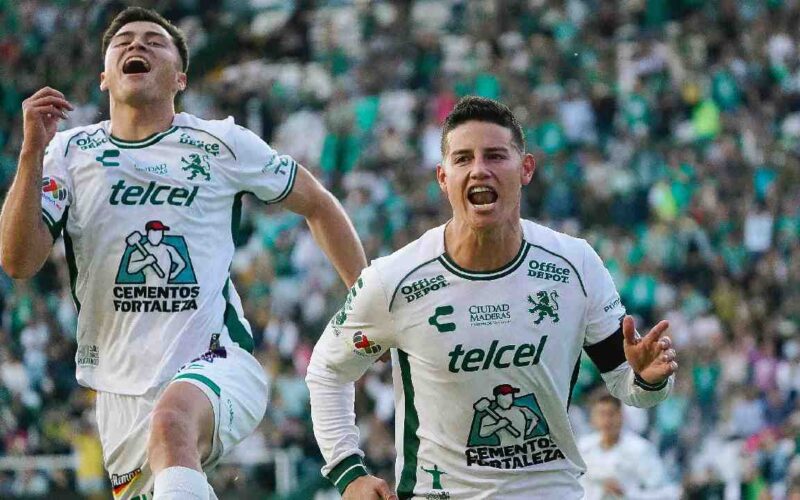 FESTEJO DE JAMES RODRIGUEZ CON EL CLUB LEÓN