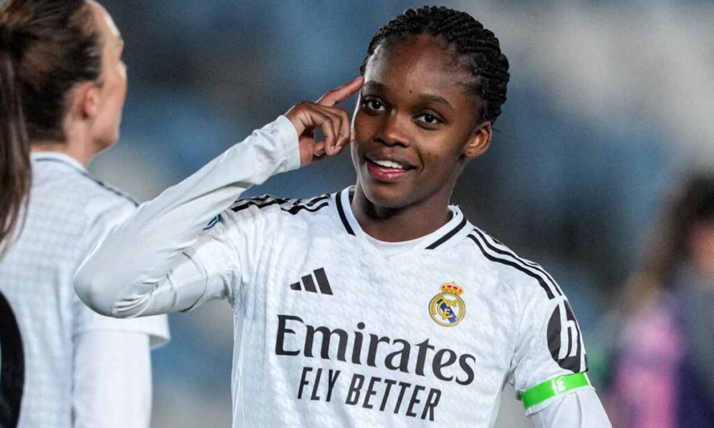 LINDA CAICEDO CELEBRA REAL MADRID FEMENINO 2025