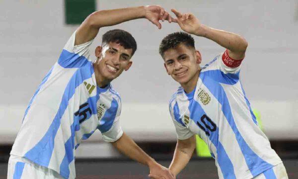 FESTEJO DE ARGENTINA EN EL SUDAMERICANO SUB20