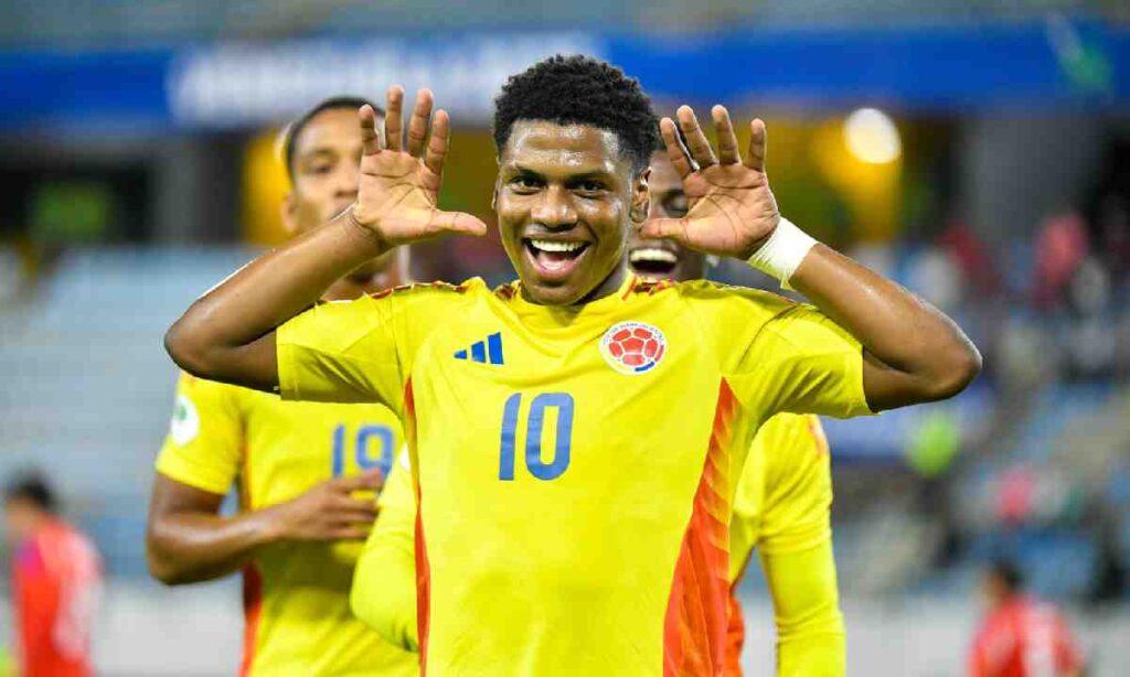 FESTEJO DE LA SELECCIÓN COLOMBIA EN EL SUDAMERICANO SUB-20